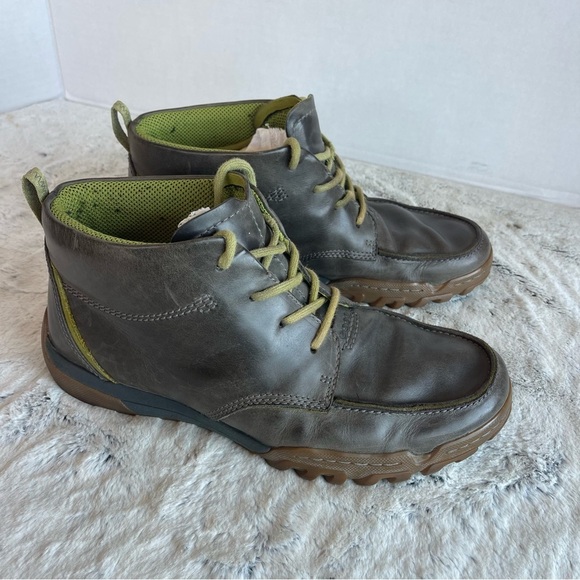 Ecco Stylish Green  Leather Men's Shoes 43 (10US) - Picture 4 of 14